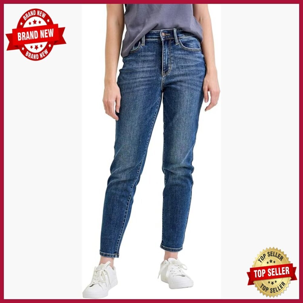 High Waist Slim Fit Jeans with Shield Back Pocket, 29 Inseam